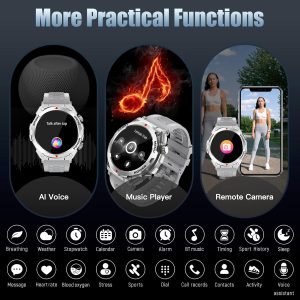 Smart Watch, 1.52-Inch Touch Screen Smartwatch with Text and Call, Heart Rate, Blood Oxygen - Image 6