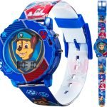 Accutime Paw Patrol Kids' Digital Watch with Blue Case, Comfortable Blue Strap, Easy to Buckle - Official 3D Character on the Dial, Safe for Children - Model: PAW4015